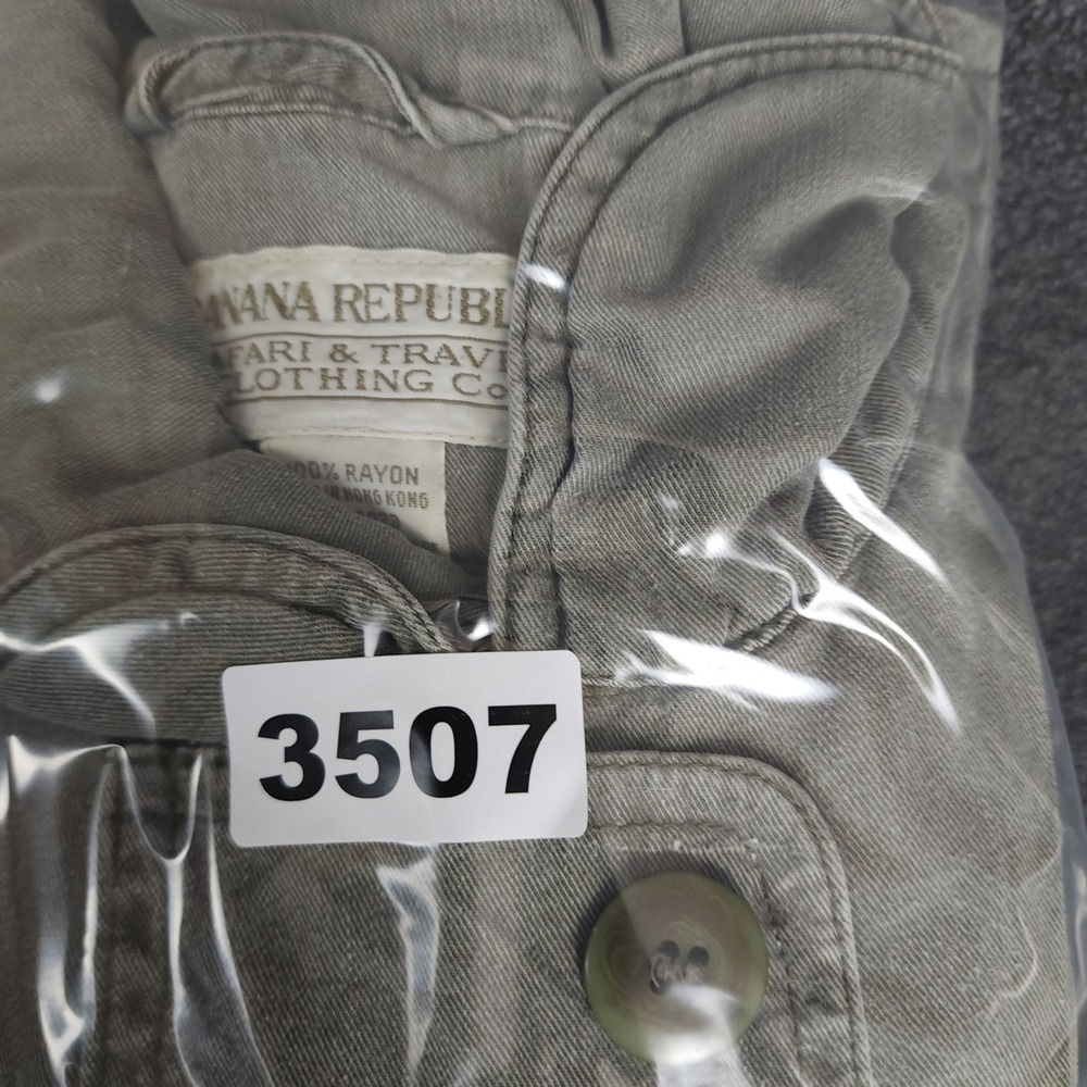 Banana Republic Safari Travel Clothing Co. Utility Jacket Khaki Green‎ Size P - Picture 14 of 14